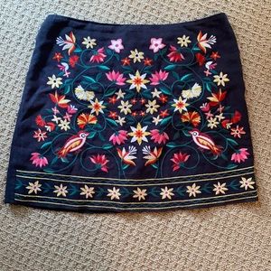 Mexican embroidered mini skirt